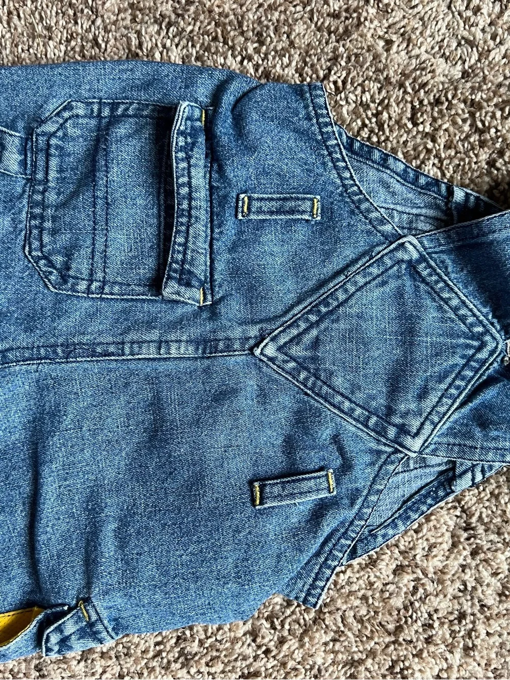 Vintage Baby Bundle OshKosh B'gosh Blue Onesie Denim Overalls Set